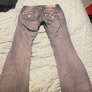 Rock Revival Flare Jeans in Light Blue